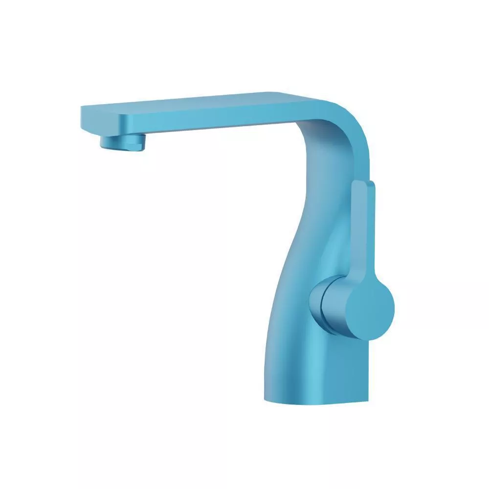Sky Blue Single Hole Bathroom Faucet material