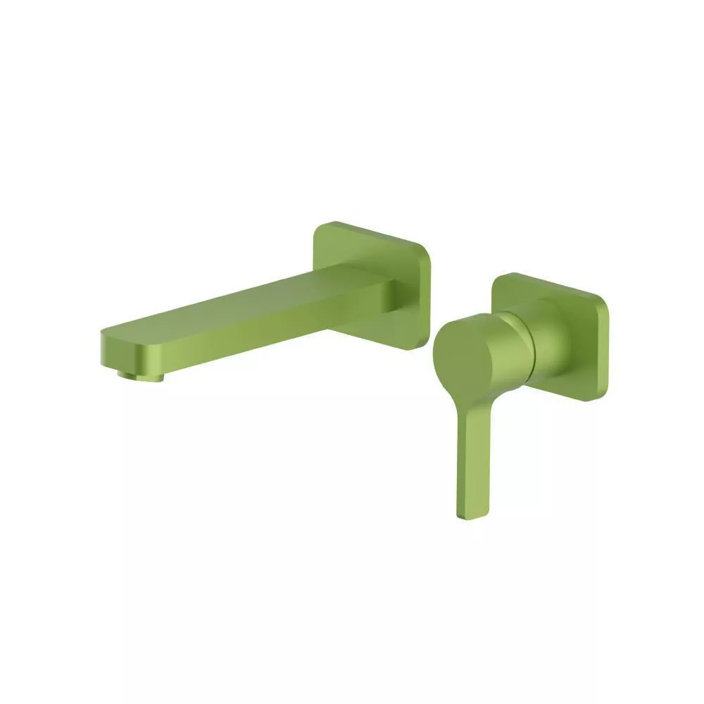 Green Single Handle Wall Mounted Bathroom Faucet material