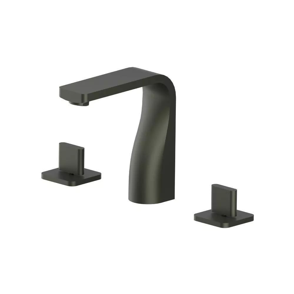 Dark Green Three Hole 8" Widespread Two Handle Bathroom Faucet material