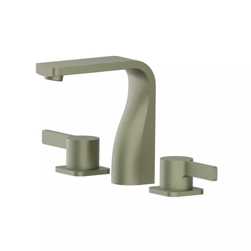 Army Green Three Hole 8" Widespread Two Handle Bathroom Faucet material