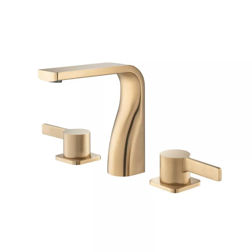 Brushed Bronze PVD Three Hole 8" Widespread Two Handle Bathroom Faucet material