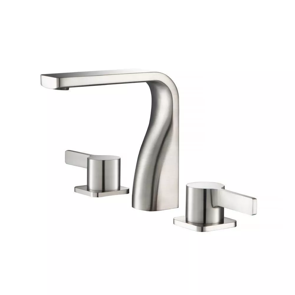Brushed Nickel PVD Three Hole 8" Widespread Two Handle Bathroom Faucet material