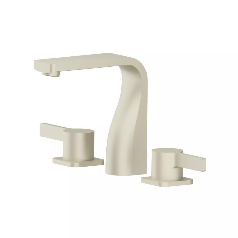 Light Tan Three Hole 8" Widespread Two Handle Bathroom Faucet material