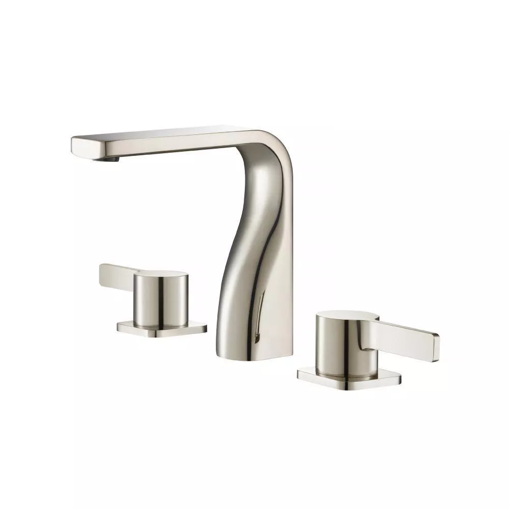 Polished Nickel PVD Three Hole 8" Widespread Two Handle Bathroom Faucet material