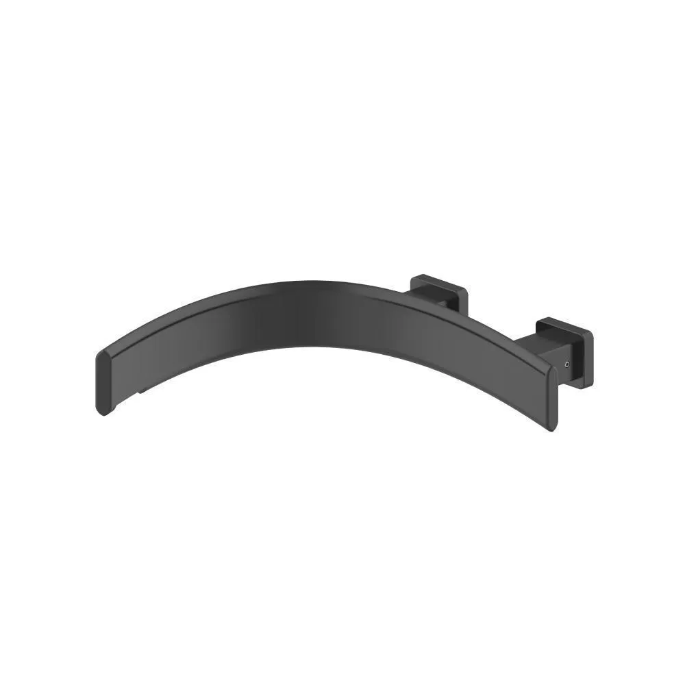 Matte Black Wall Mount Faucet Spout - Left Facing Curvature material