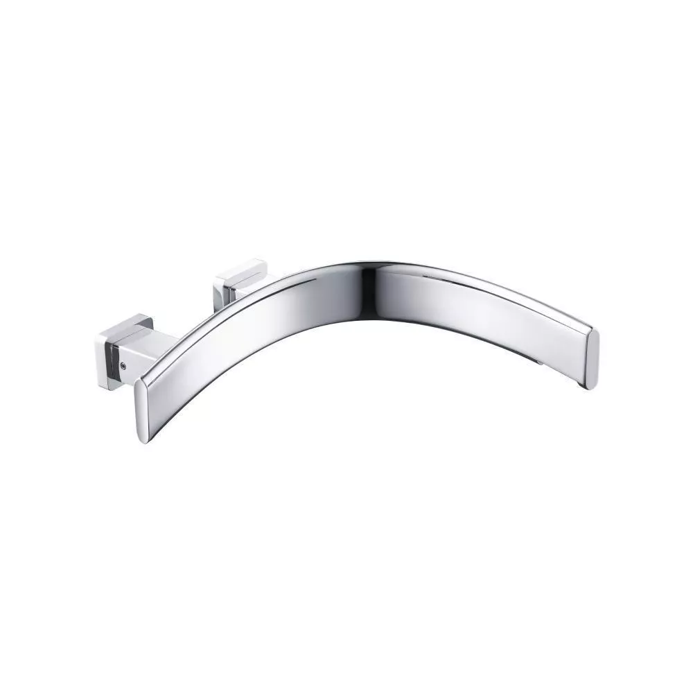 Chrome Wall Mount Faucet Spout - Right Facing Curvature material