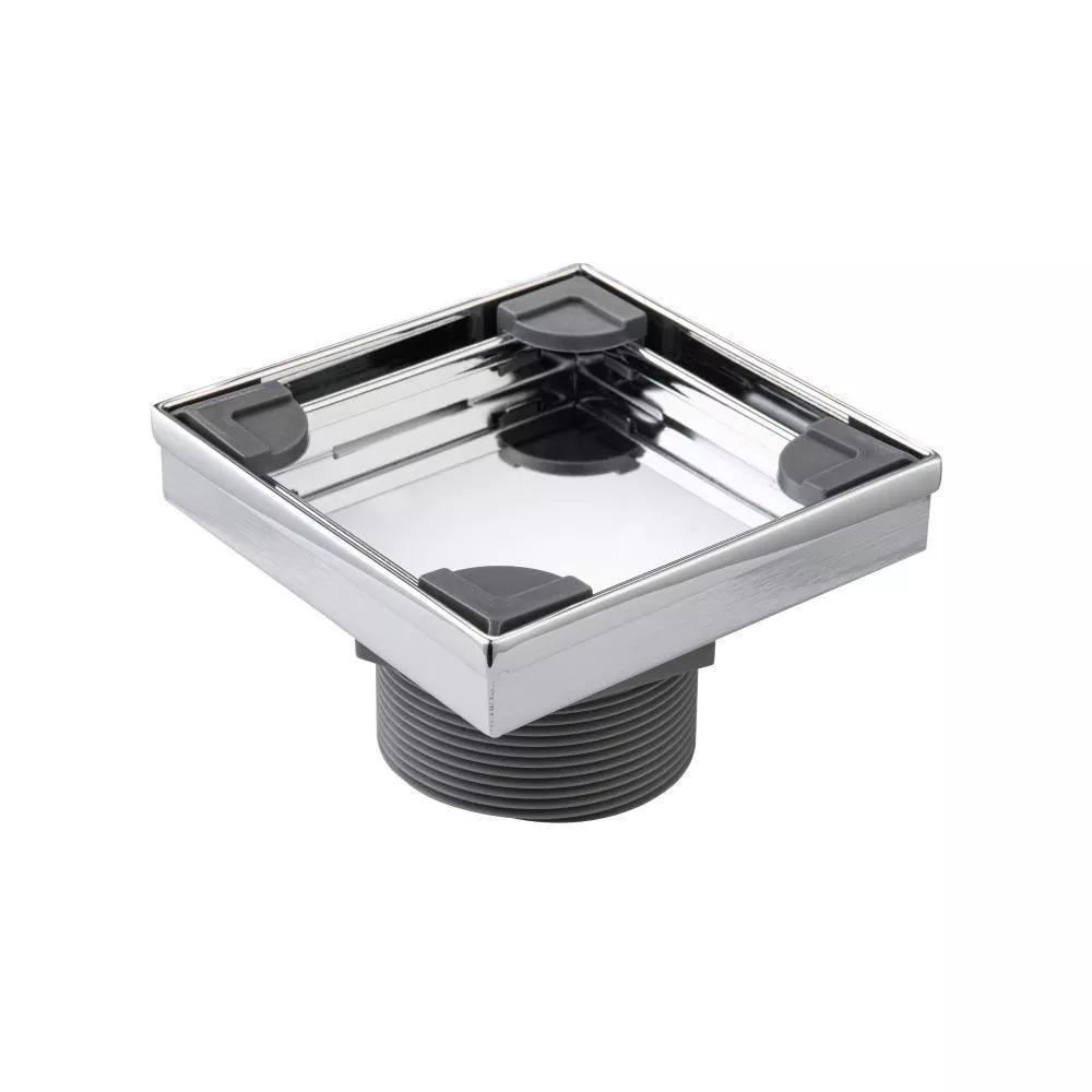 Chrome 4" Tile Insert Floor Drain with 2" Outlet material