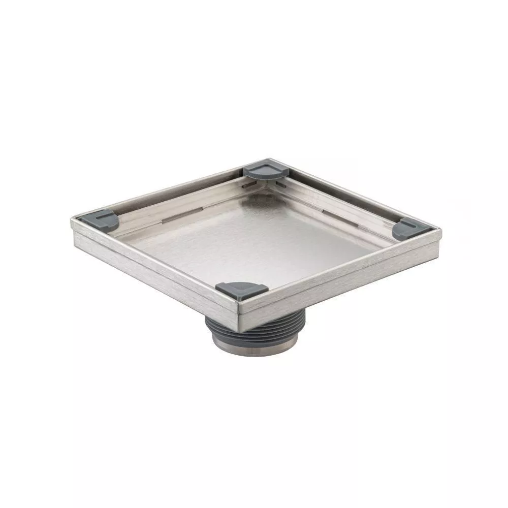 Brushed Nickel PVD 6" Tile Insert Floor Drain with 2" Outlet material