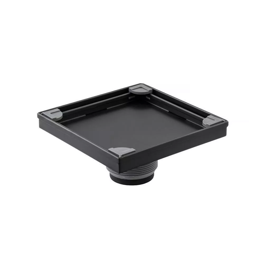 Matte Black 6" Tile Insert Floor Drain with 2" Outlet material