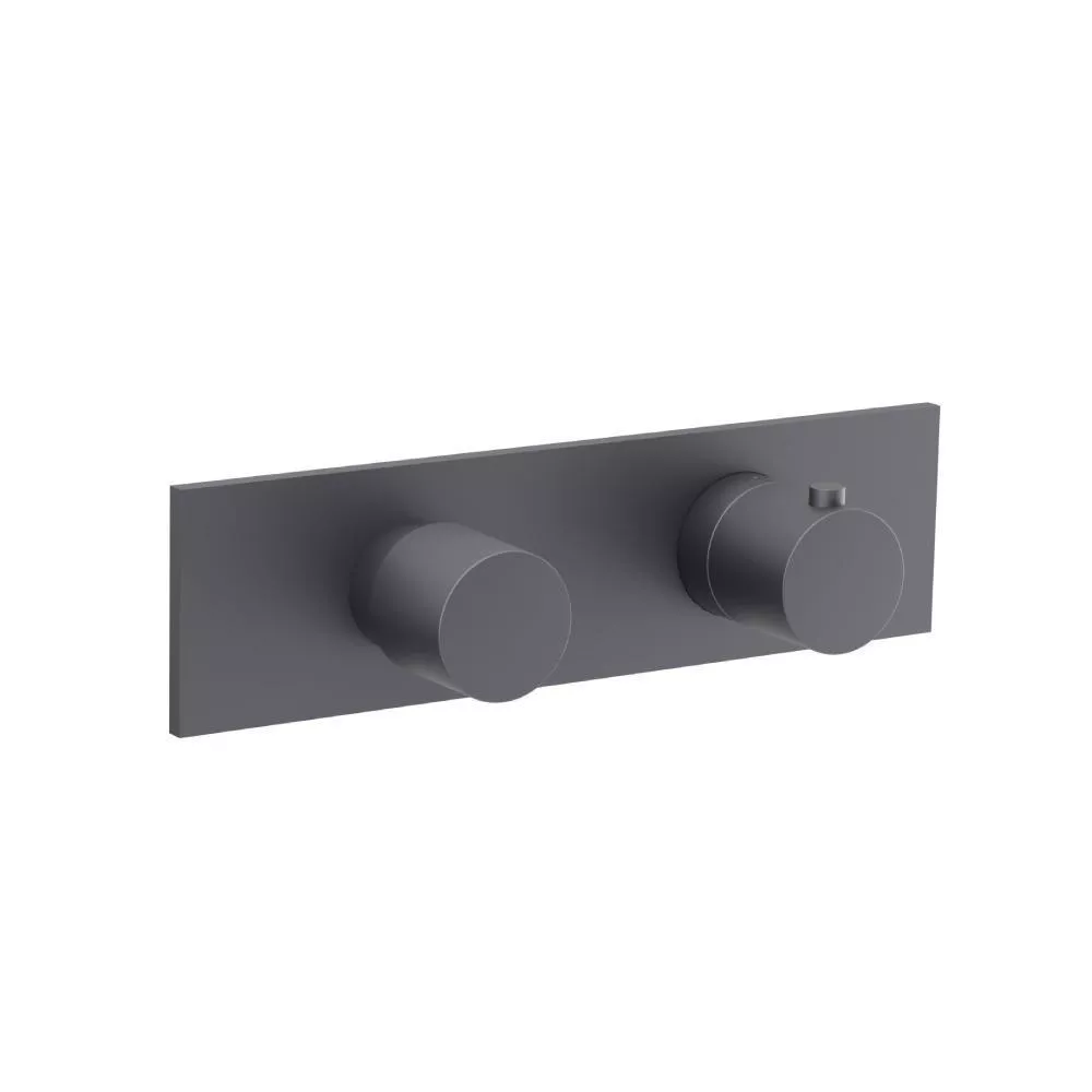 Dark Grey 3/4" Horizontal Thermostatic Shower Valve & Trim - 1 Ouptut material