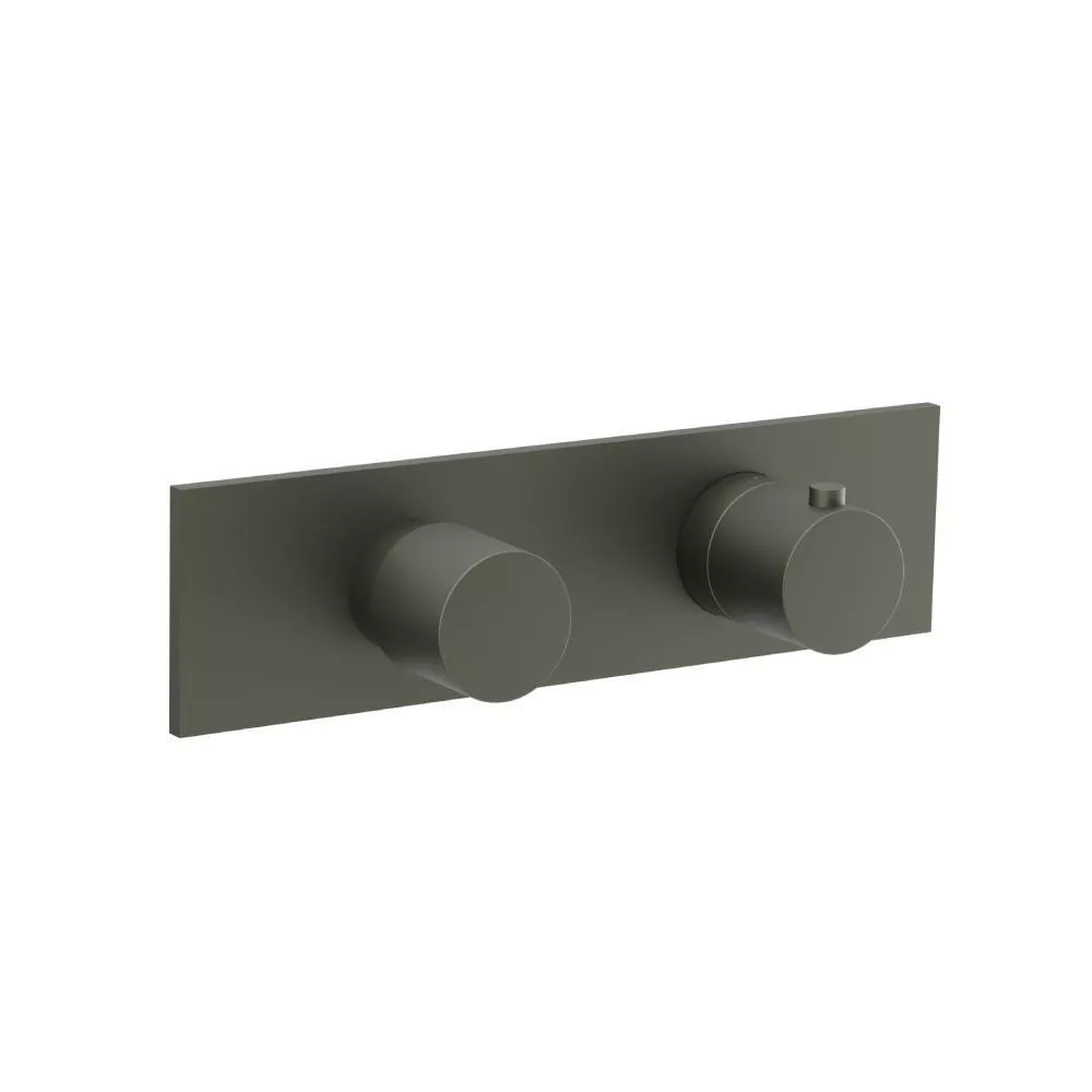Dark Green 3/4" Horizontal Thermostatic Shower Valve & Trim - 3 Output material