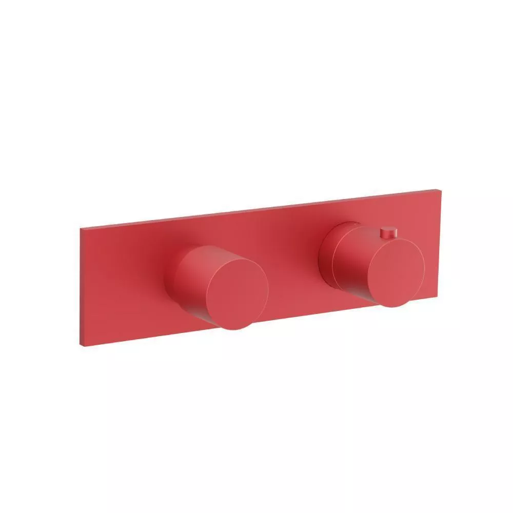 Deep Red 3/4" Horizontal Thermostatic Shower Valve & Trim - 2 Output material