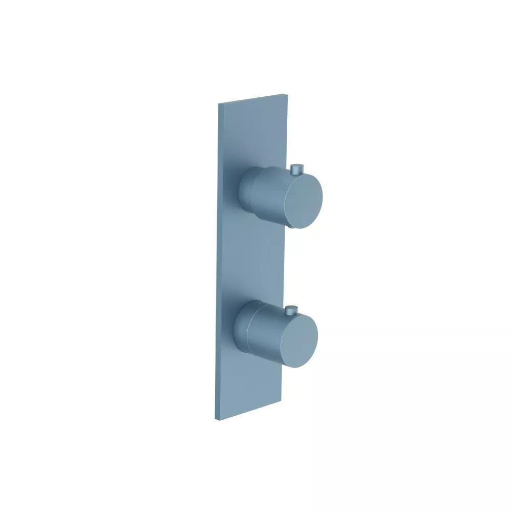 Blue Platinum 3/4" Horizontal Thermostatic Shower Valve & Trim - 1- Output material