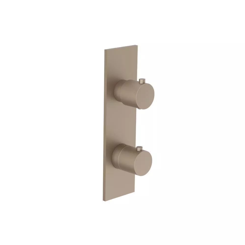 Dark Tan 3/4" Horizontal Thermostatic Shower Valve & Trim - 1- Output material