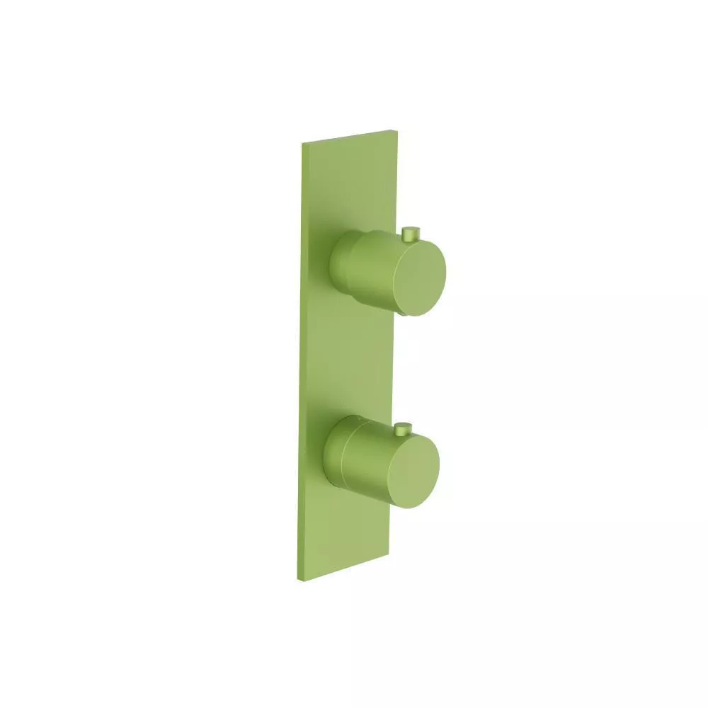 Green 3/4" Horizontal Thermostatic Shower Valve & Trim - 1- Output material