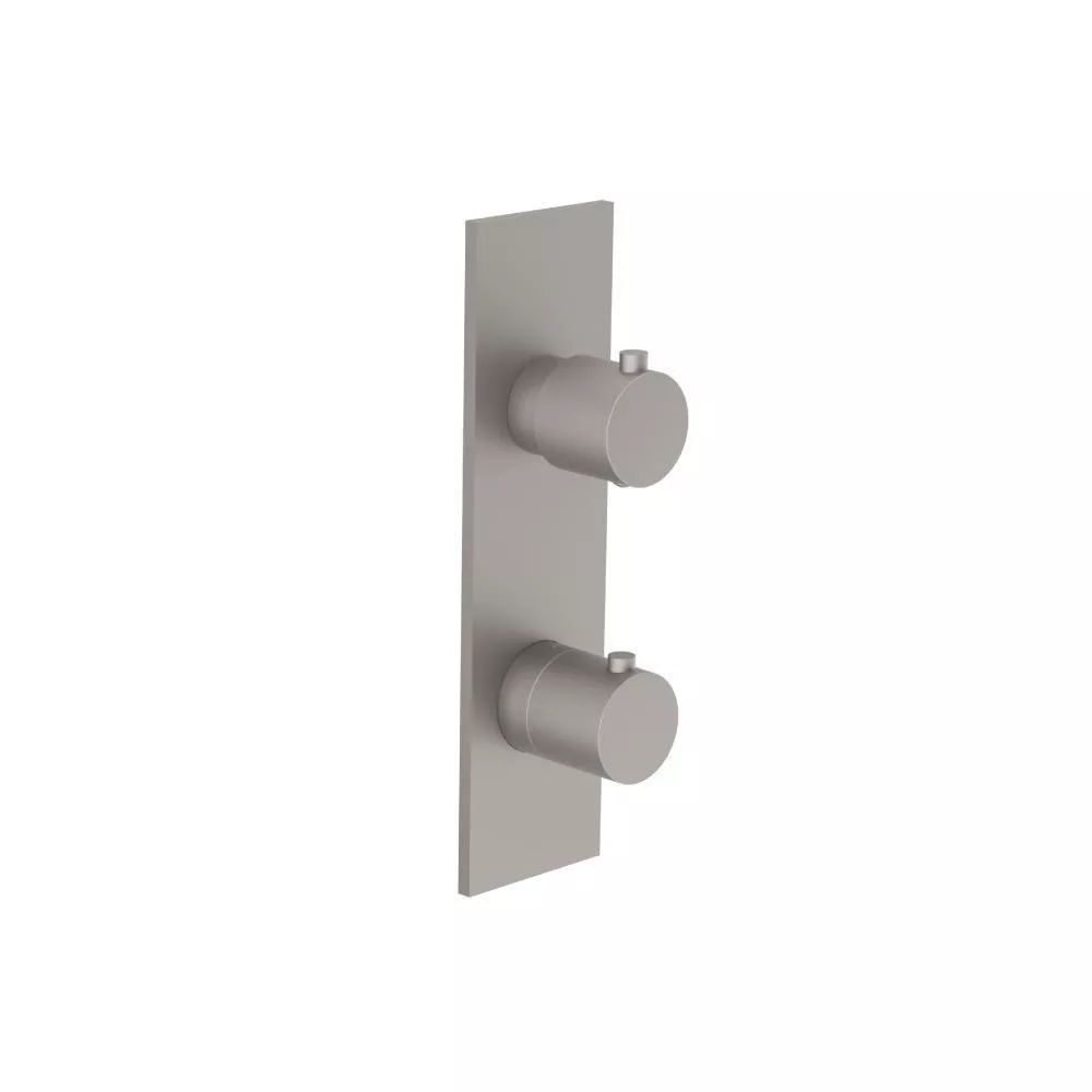 Steel Grey 3/4" Horizontal Thermostatic Shower Valve & Trim - 1- Output material