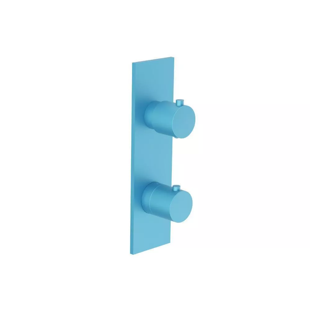 Sky Blue 3/4" Thermostatic Shower Valve & Trim - 2-Output material