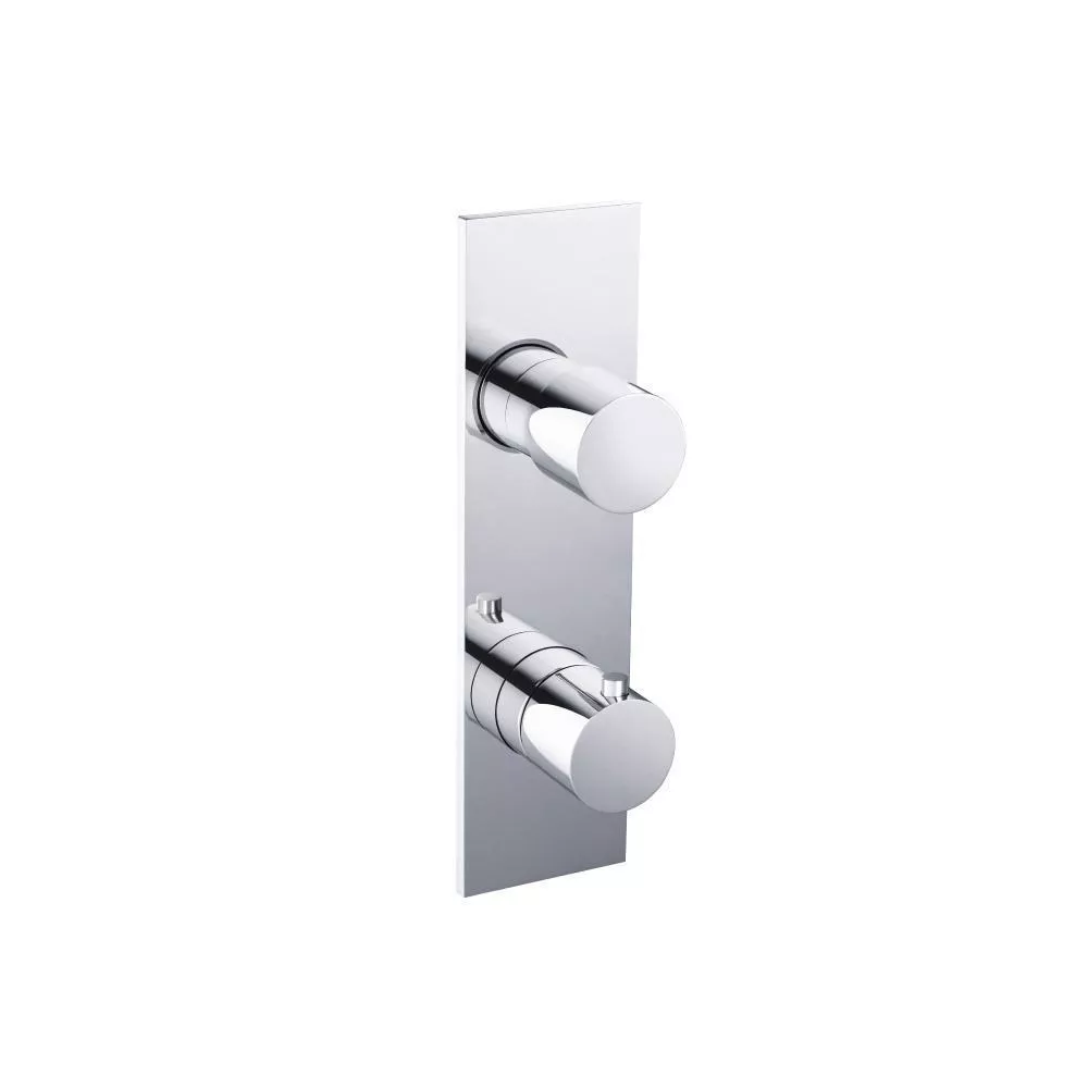 Chrome 3/4" Thermostatic Shower Valve & Trim - 3-Output material