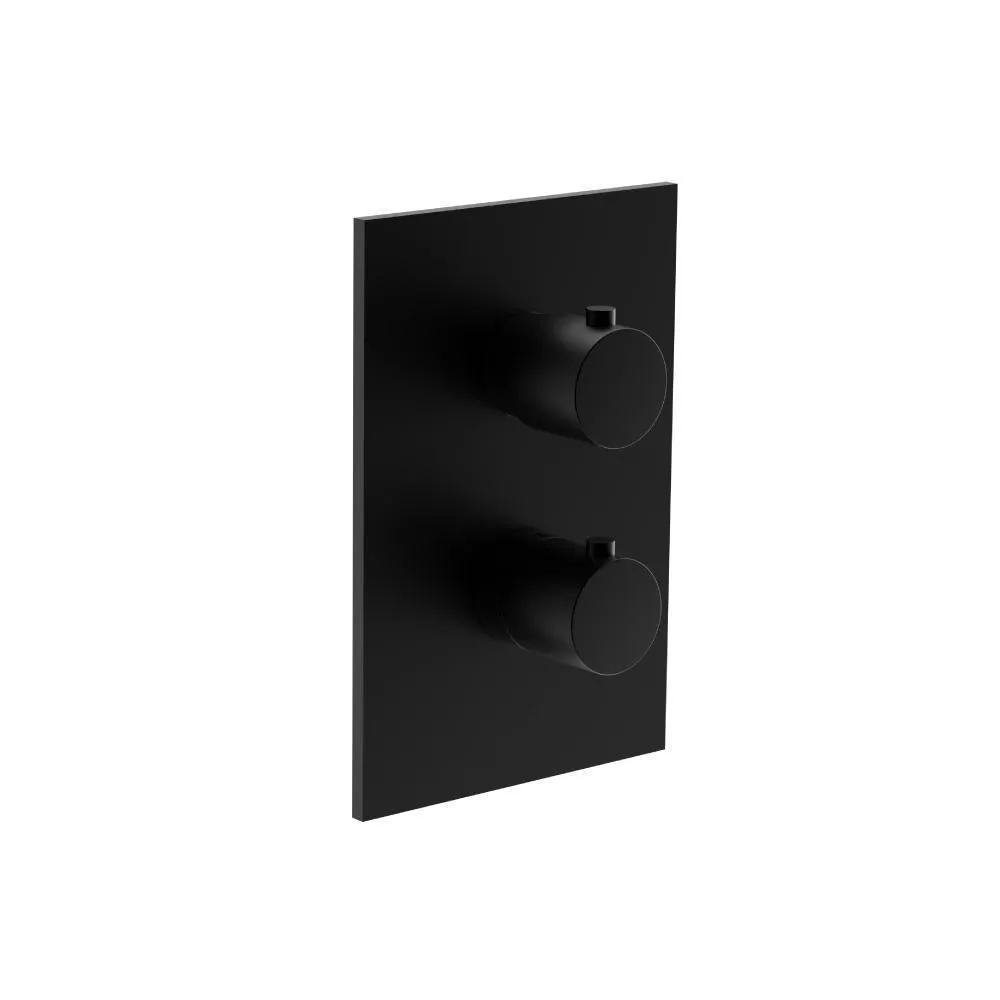 Gloss Black 3/4" Thermostatic Shower Valve & Trim - 1 Output material