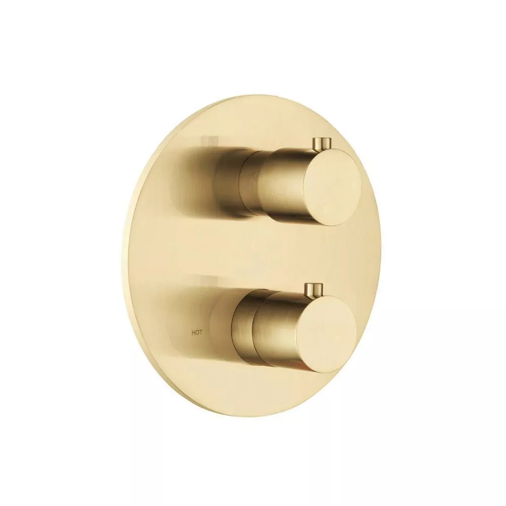 Satin Brass PVD 3/4 " Thermostatic Valve & Trim - With 2-Way Diverter - 2 Output material