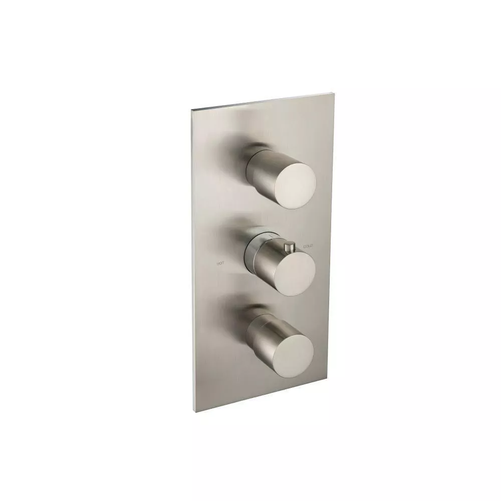 Brushed Nickel PVD 3/4" Thermostatic Valve With Trim - 3 Output material