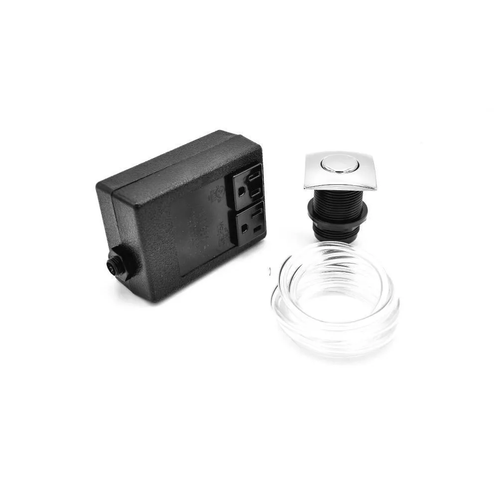 Stainless Steel Waste Disposer Air Switch - Square material