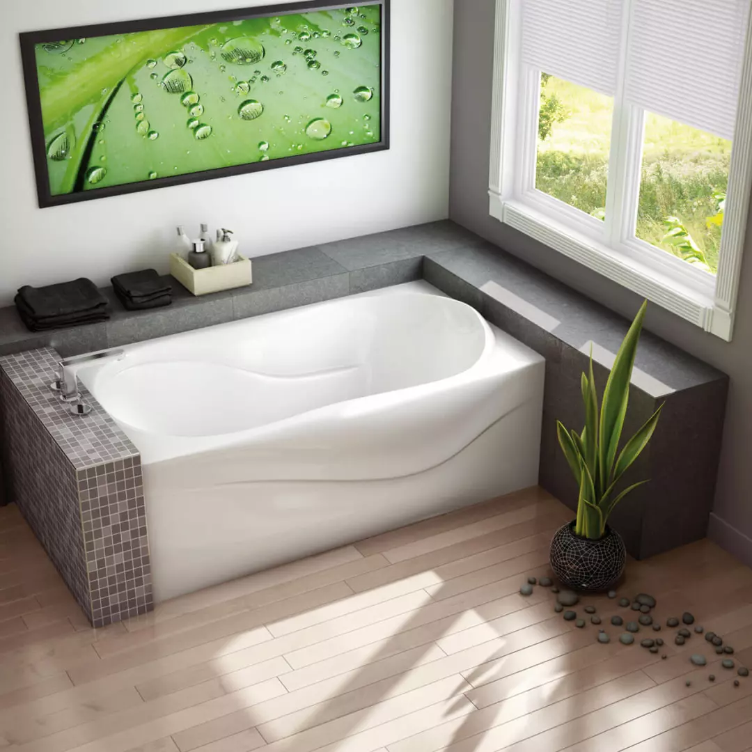 Murmur 60 x 32 A Acrylic Alcove Left-Hand Drain Bathtub in White material