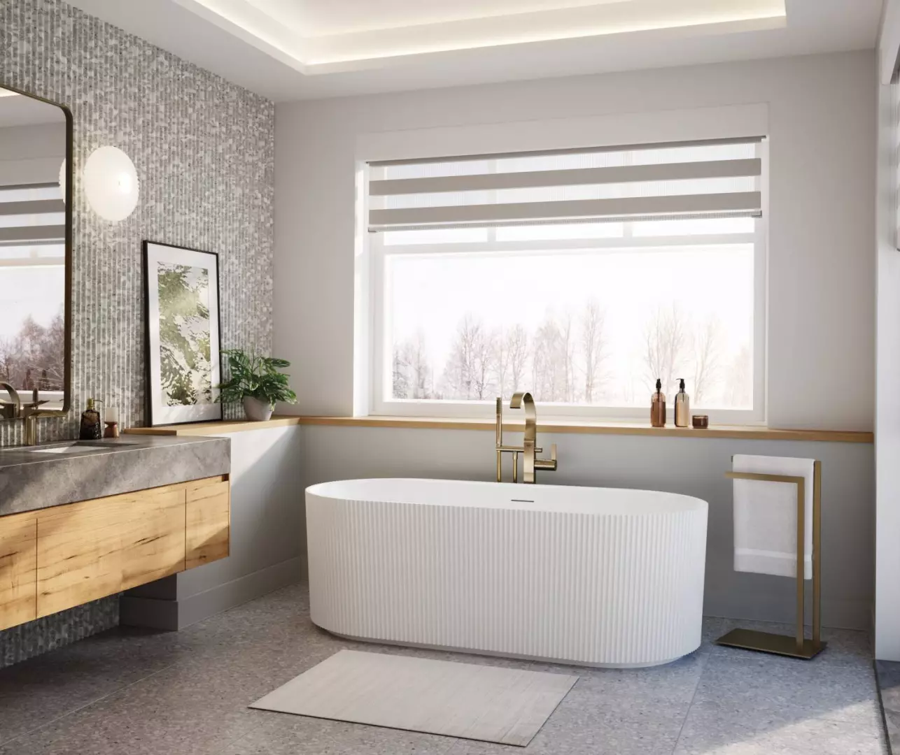 Tori 67 x 32 Acrylic Freestanding Center Drain Bathtub in White material