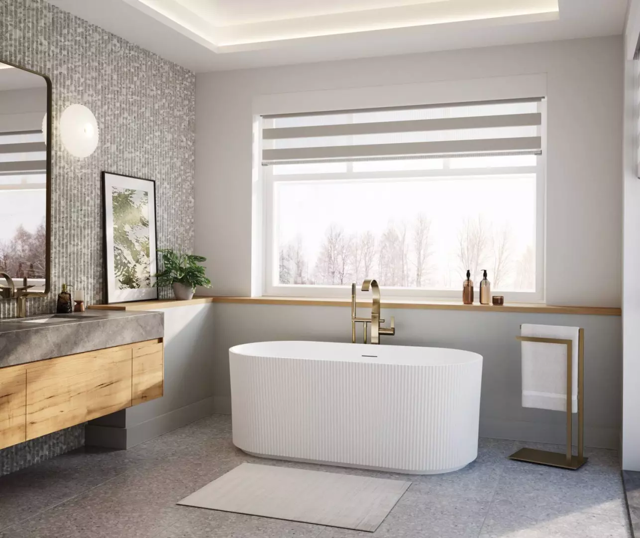 Tori Matte 59 x 32 Acrylic Freestanding Center Drain Bathtub in Matte White material