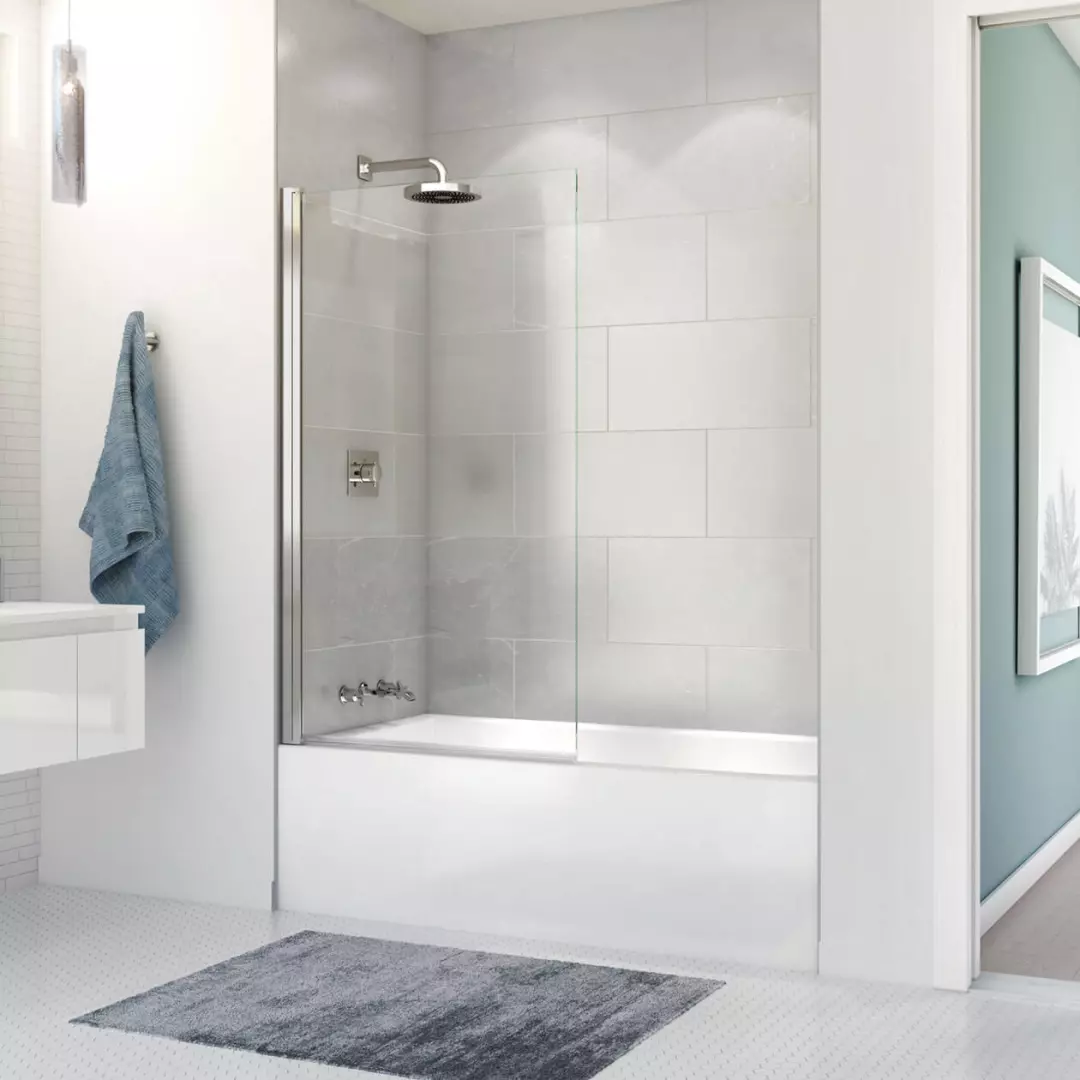 Rubix Access 60 x 30 AFR Acrylic Alcove Left-Hand Drain Bathtub in White material