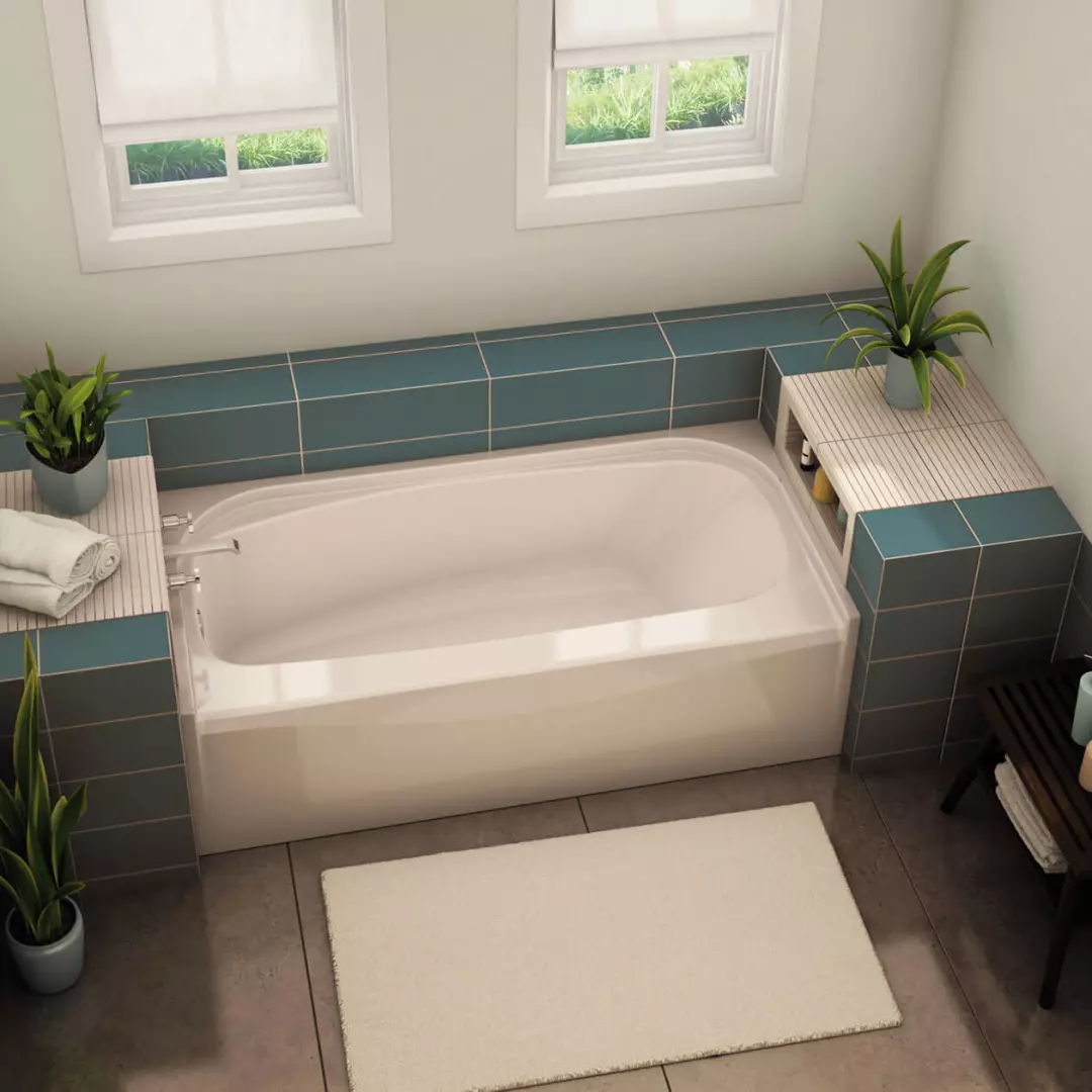 TOF-30 x 60 AFR AcrylX Alcove Right-Hand Drain Bathtub in White material