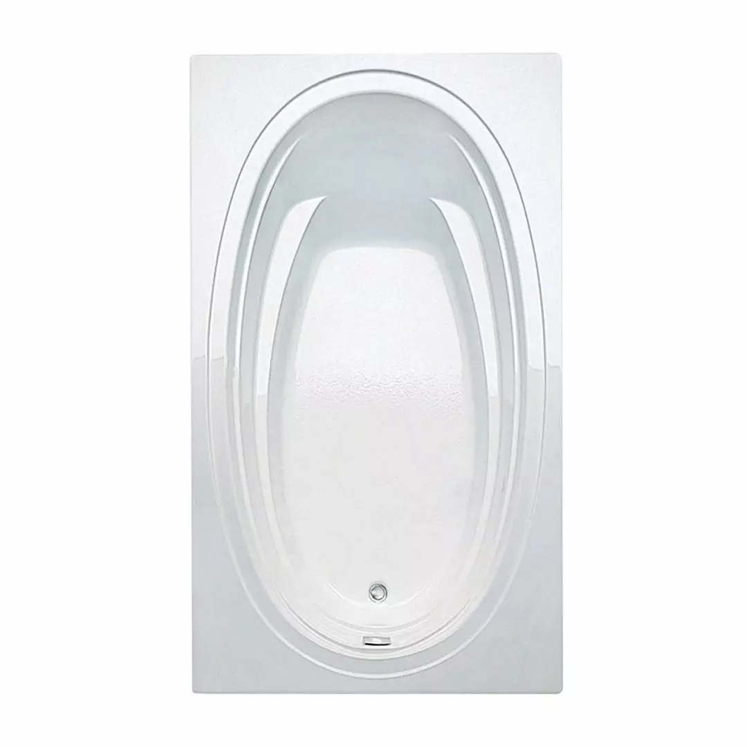 Panaro 72 x 42 Acrylic Drop-in Right-Hand Drain Bathtub in White material