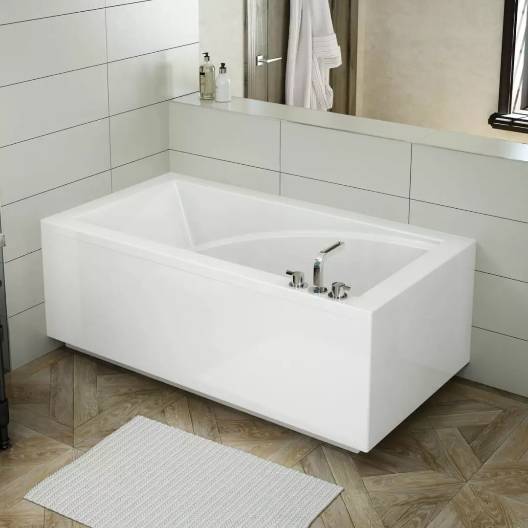 ModulR 60 x 32 (With Armrests) Acrylic Corner Left Right-Hand Drain Bathtub in White material