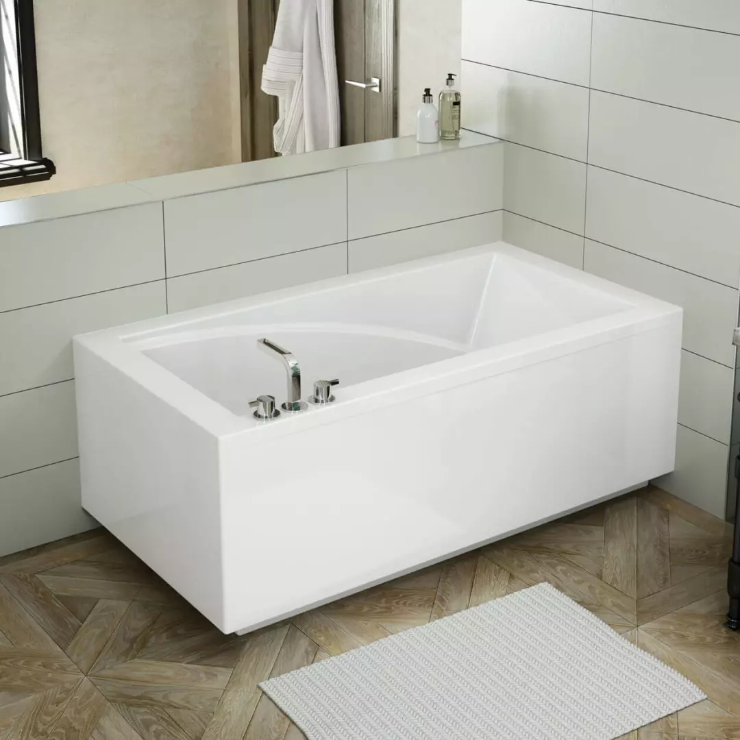 ModulR 60 x 32 (With Armrests) Acrylic Corner Right Left-Hand Drain Bathtub in White material