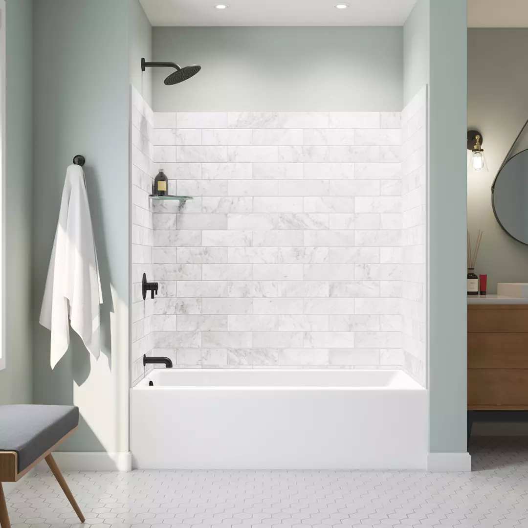 Jaxi 60 x 30 AcrylX Alcove Right-Hand Drain Bathtub in White material