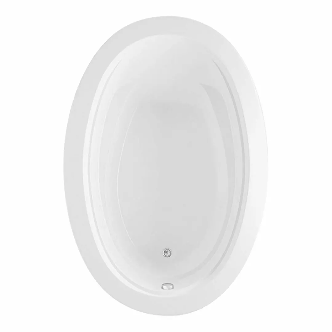 Arno 72 x 42 Acrylic Drop-in End Drain Bathtub in White material