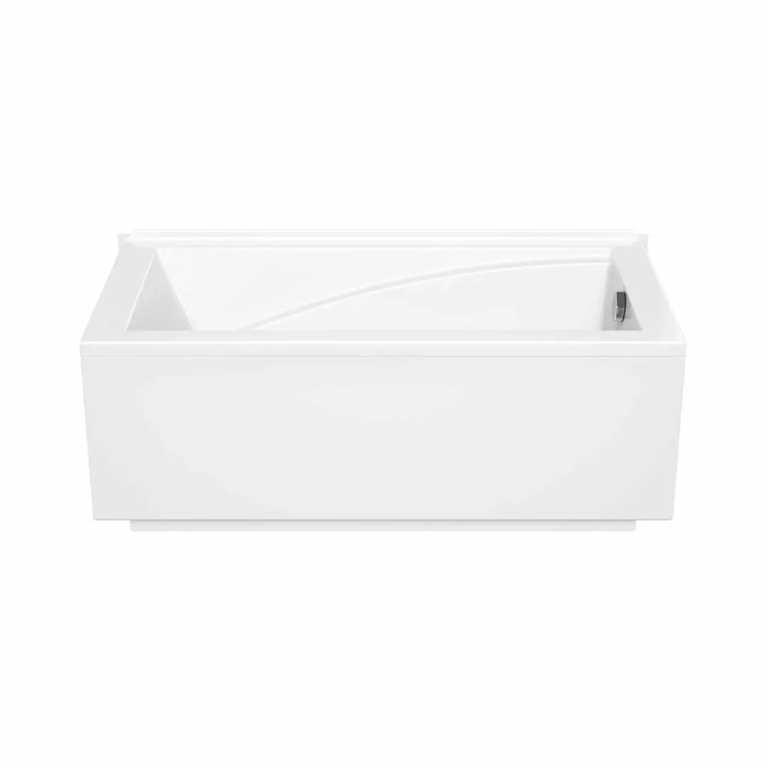 ModulR 60 x 32 (With Armrests) Acrylic Wall Mounted Right-Hand Drain Bathtub in White material