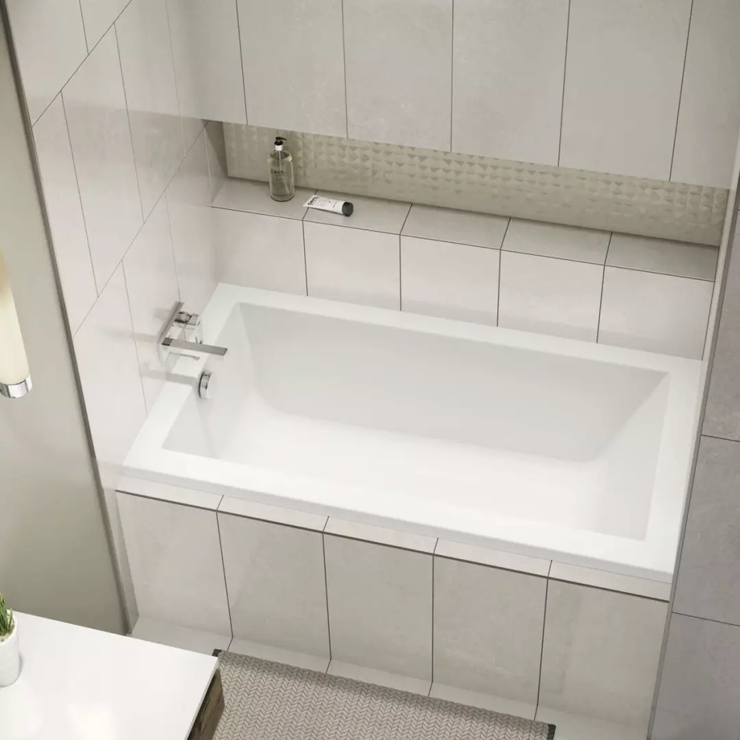 ModulR 60 x 32 IF (Without Armrests) Acrylic Alcove Left-Hand Drain Bathtub in White material