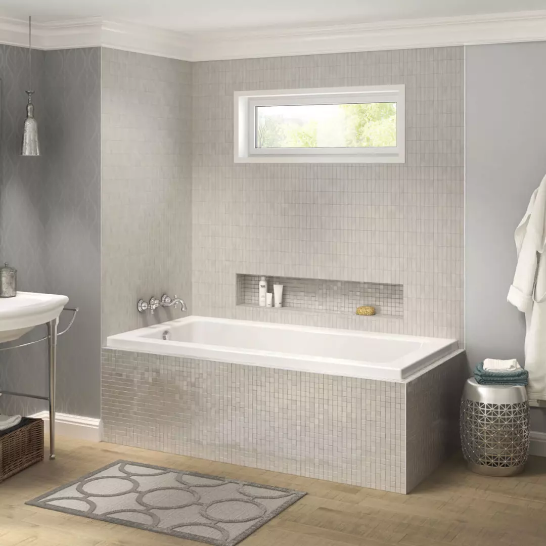 Pose 66 x 32 IF Acrylic Corner Left Left-Hand Drain Aeroeffect Bathtub in White material