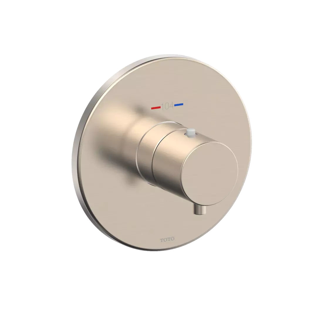 Round Thermostatic Mixing Valve Shower Trim, Brushed Nickel - TBV01406U#BN material