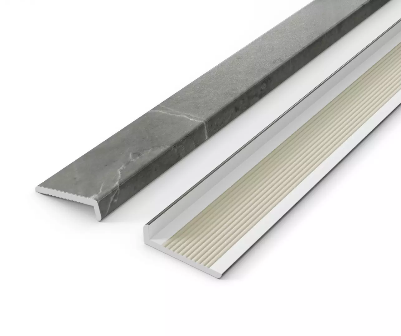 Manhattan Edge Trim 94 in. in Marble Dark Grey material