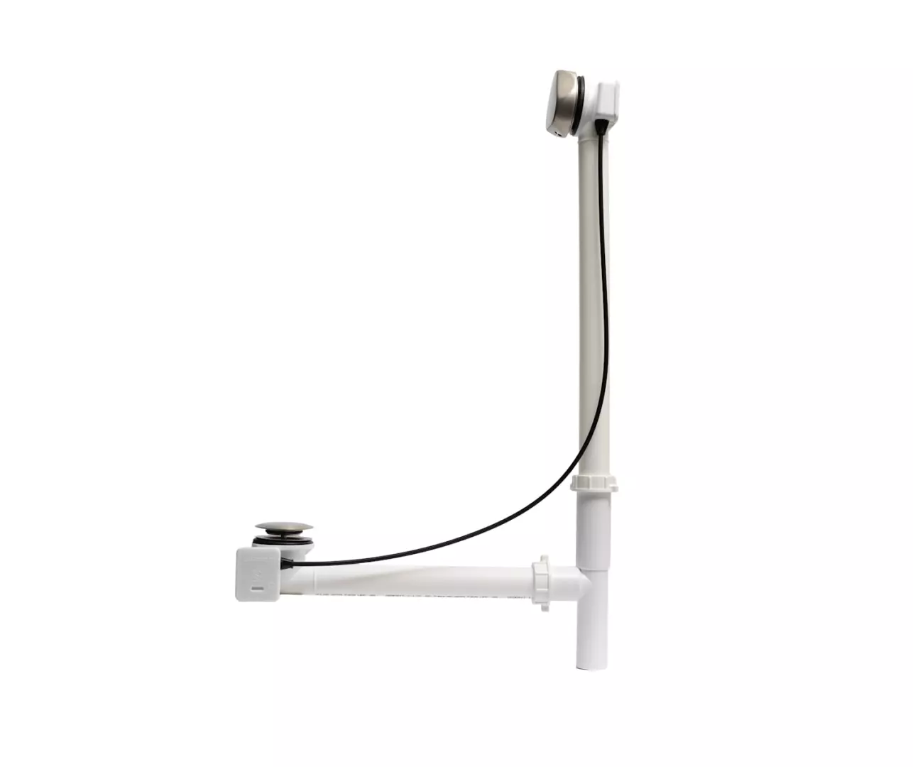 Rotary Turn Cable-Operated Waste and Overflow, 33" Cable, Complete Kit in Brushed Nickel material