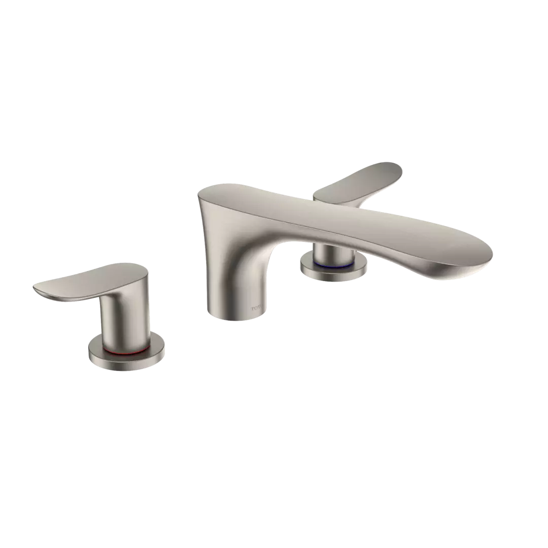 GO Two-Handle Deck-Mount Roman Tub Filler Trim, Brushed Nickel - TBG01201U#BN material