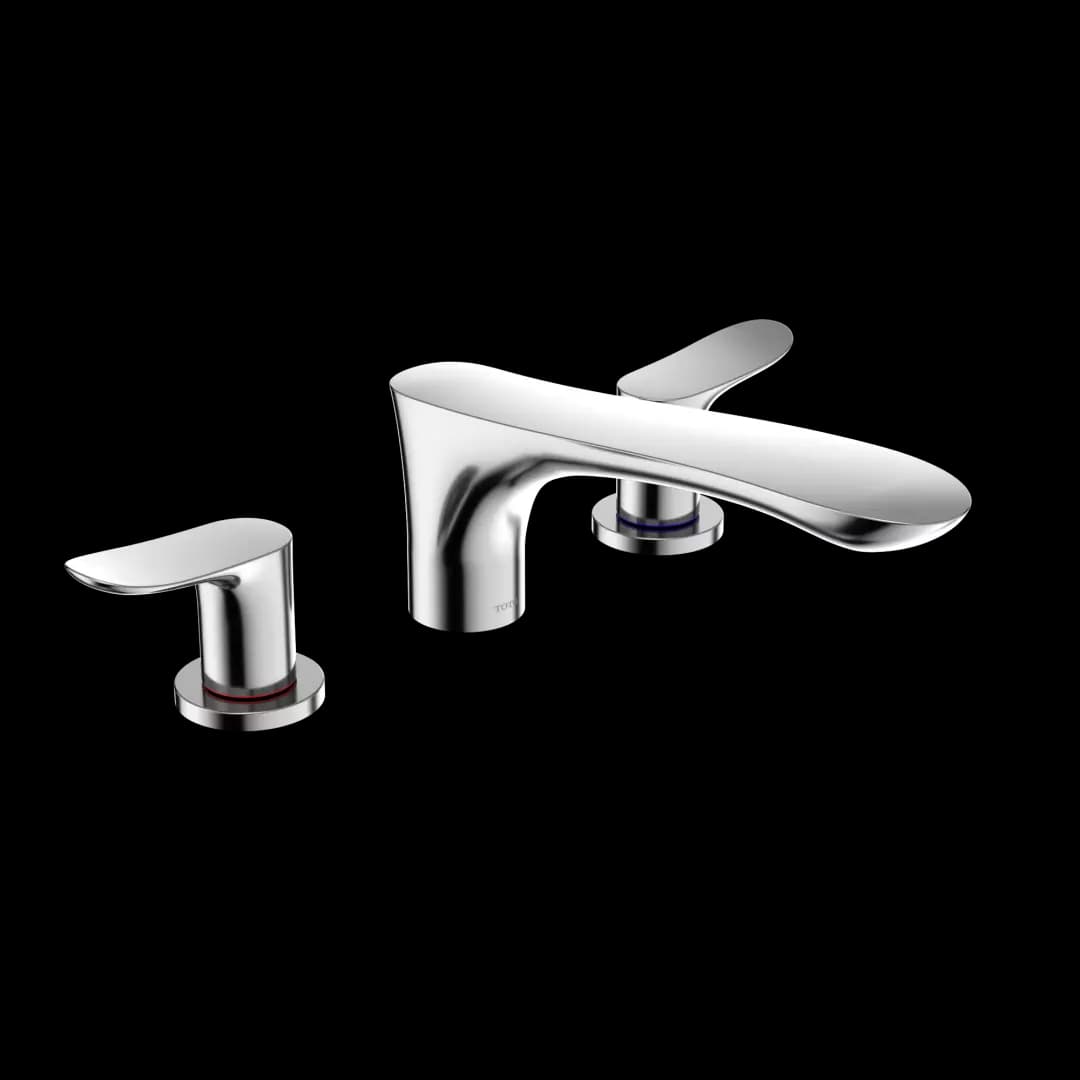 GO Two-Handle Deck-Mount Roman Tub Filler Trim, Polished Chrome - TBG01201U#CP material