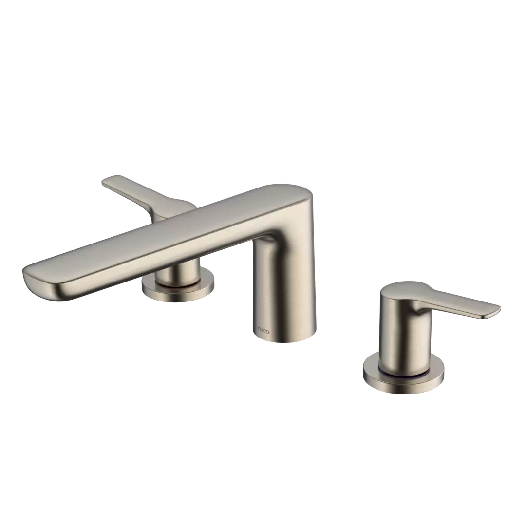 GS Two-Handle Deck-Mount Roman Tub Filler Trim, Brushed Nickel - TBG03201U#BN material