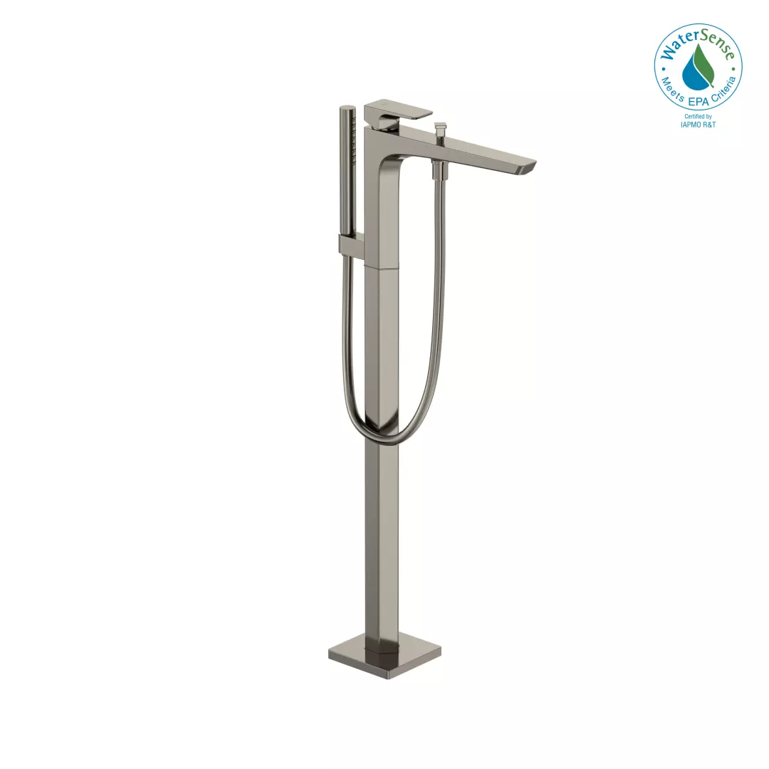 GE Single-Handle Free Standing Tub Filler with Handshower, Polished Nickel - TBG07306U#PN material