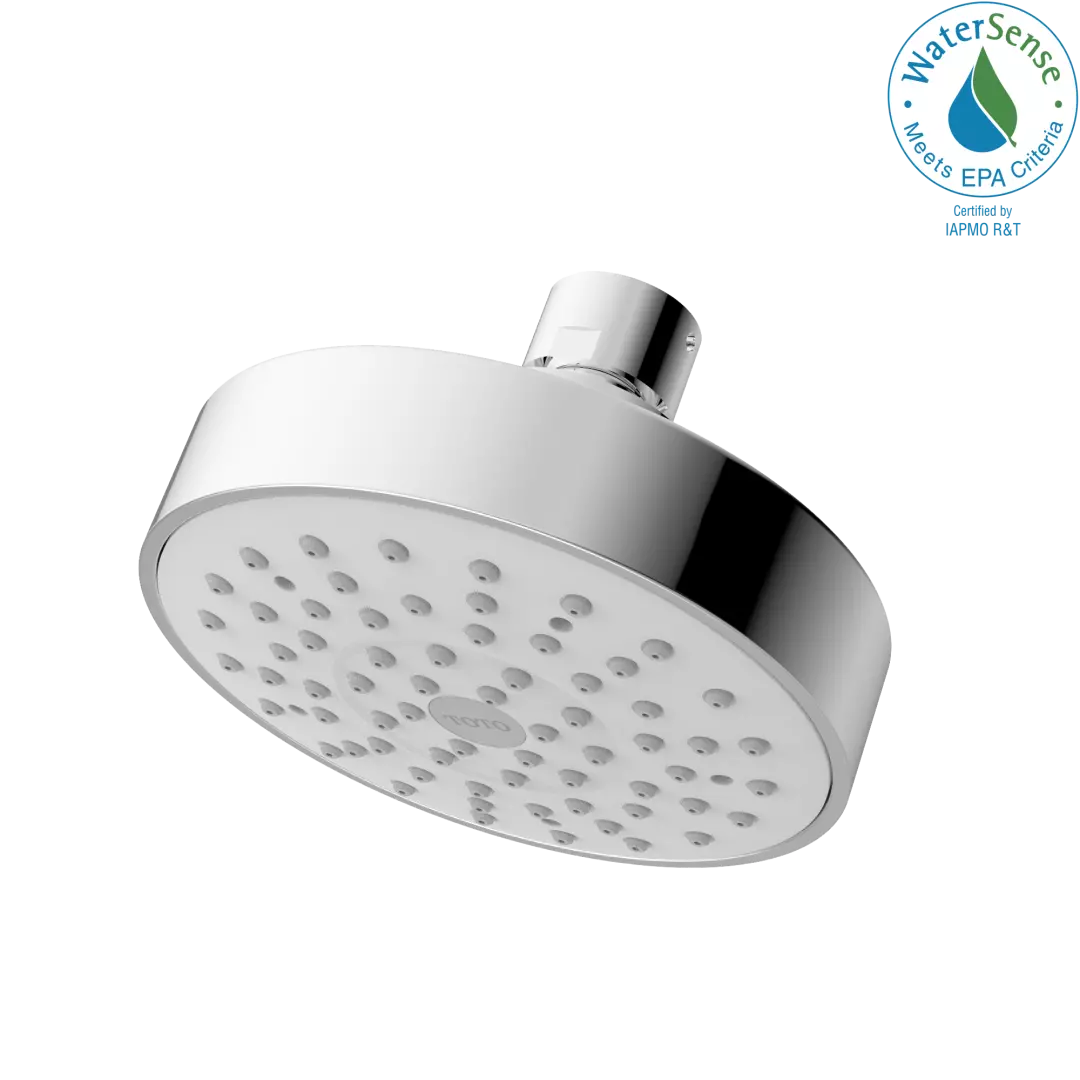 L Series 1.75 GPM Single Spray 4 inch Modern Round Showerhead, Polished Chrome - TBW01012U4#CP material