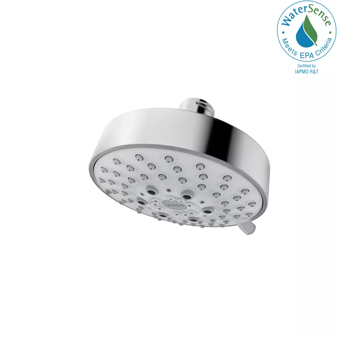 L Series 1.75 GPM Multifunction 4 inch Modern Round Showerhead, Polished Chrome - TBW01013U4#CP material