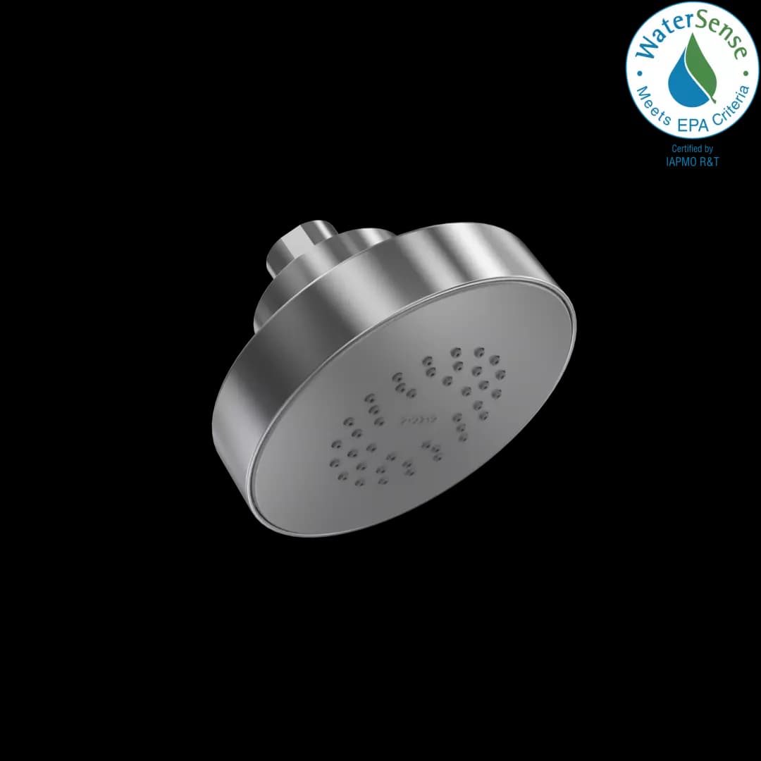Oberon® 2.0 GPM Single Spray 4 Inch Showerhead, Polished Chrome - TS360A20#CP material