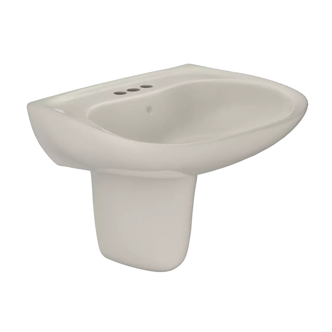Prominence® Oval Wall-Mount Bathroom Sink with CEFIONTECT and Shroud for 4 Inch Center Faucets, Sedona Beige - LHT242.4G#12 material